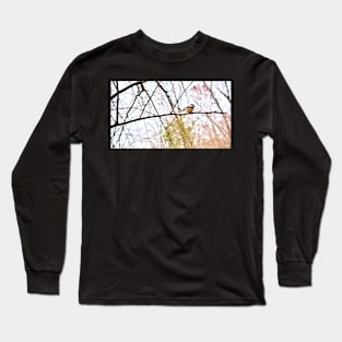 Black Capped Chickadee Long Sleeve T-Shirt